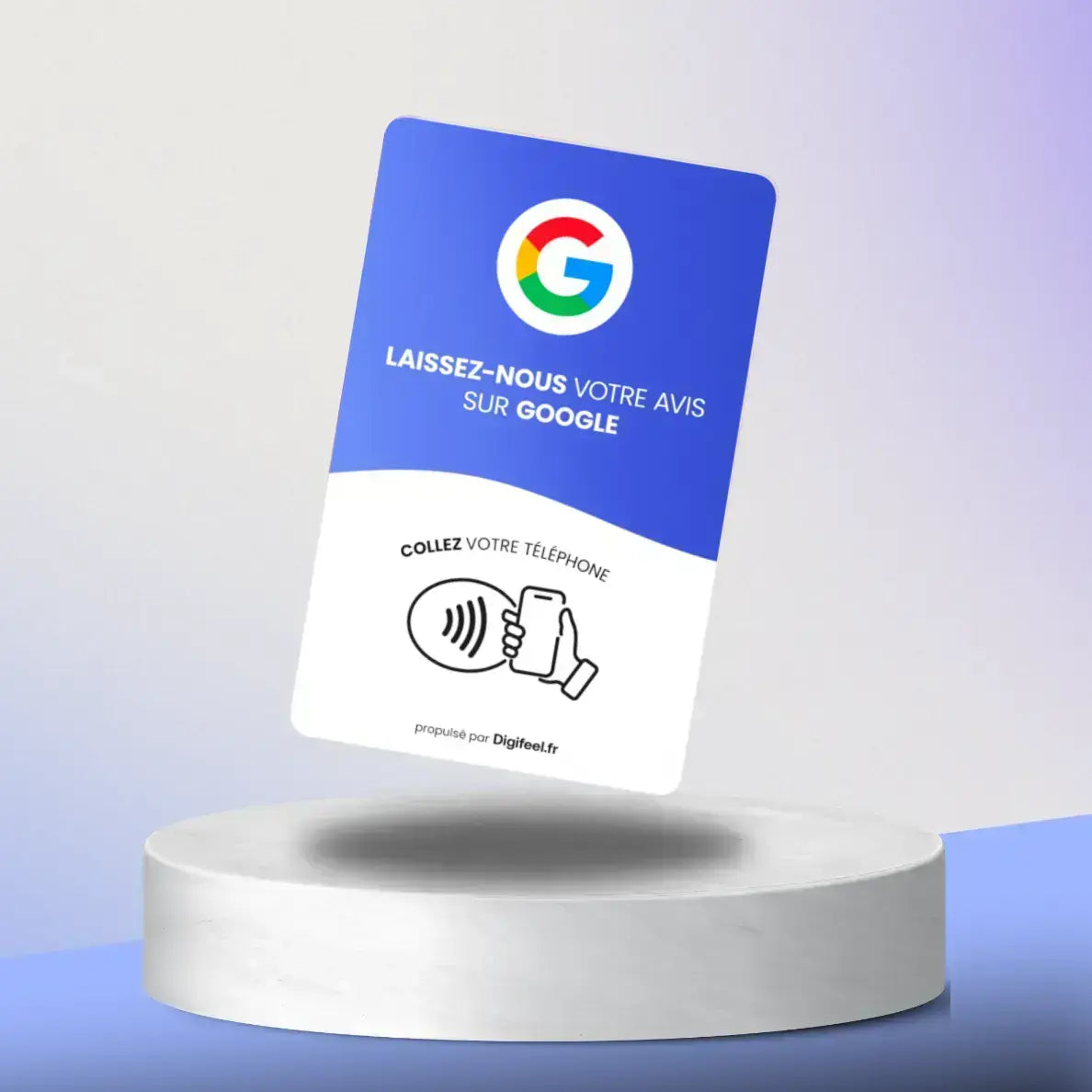 Carte avis Google Digifeel, format poche